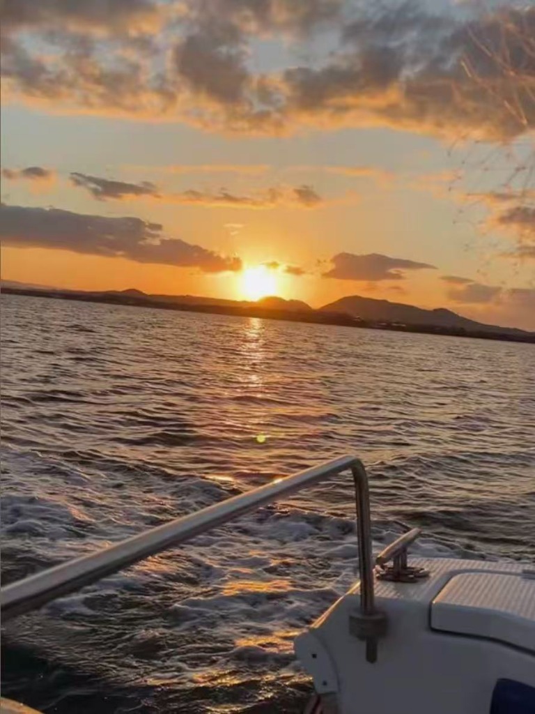 中海の絶景夕景